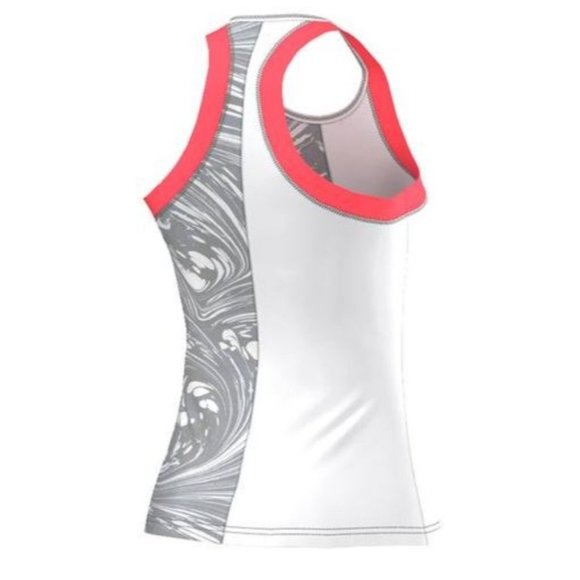 Adidas x Stella McCartney Barricade Tank White‎ Oyster Gray Flash Red XS RARE! - Picture 2 of 11
